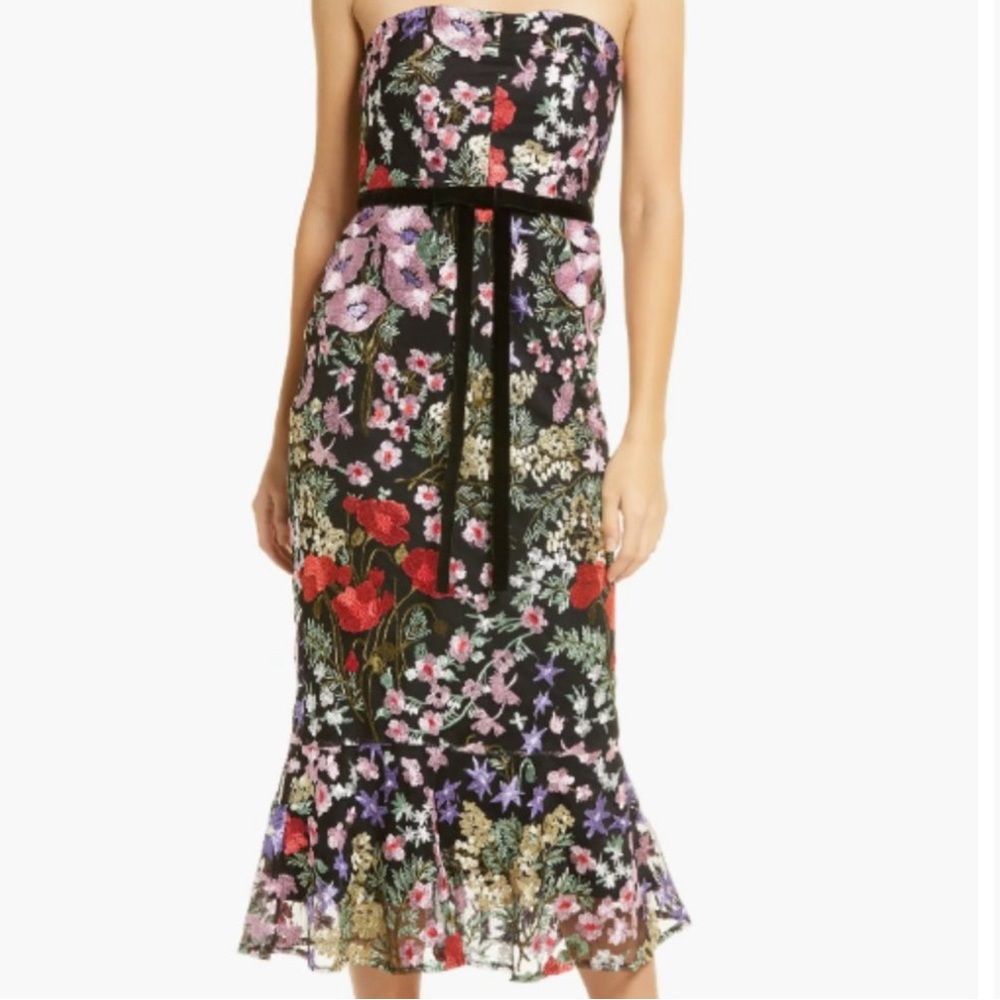 Sam Edelman Floral Embroidered Midi Dress